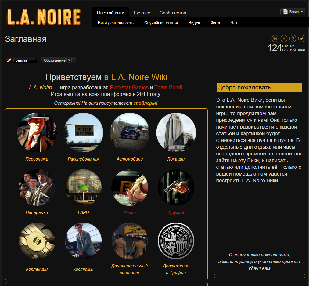 L.A. Noire Wiki | Викии Вики | Fandom