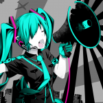Vocaloid второго поколения Hatsune Miku, в образе из клипа Love Is War