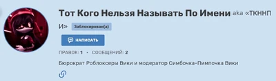 Плашка в глобальном профайле заблокированного участника