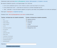 Страница от лица бюрократа (до появления группы Модераторы форума)