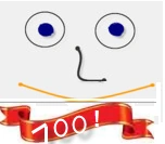 Логотип в честь взятия рубежа в 100 статей для скина Monobook