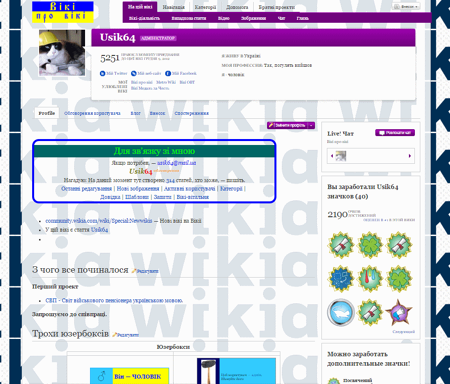 Профайл на цій вікі