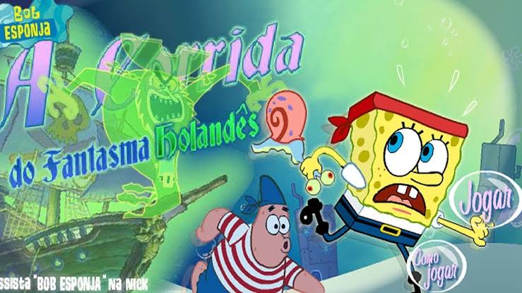 ÁUDIO DO JOGO Bob esponja- A corrida do fantasma Holandês (Click jogos,  Friv, Jogos 360) 