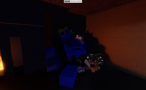 Blue's broken animatronic