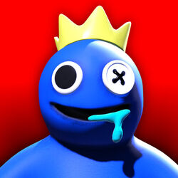 Rainbow Friends Blue Crown Drool Roblox Game Fun Adventure Decal