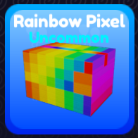 Logo de RAINBOW FRIENDS chiseled bookshelf pixel art