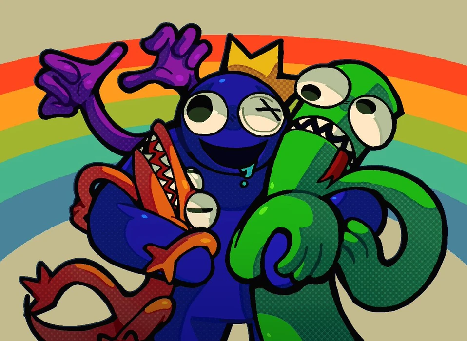 Monster Rainbow Friends blue Green  - OpenDream