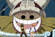 Nami y Usopp conocen a Broggy