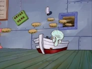 על־אף שפטריק הזמין קציצת סרטן אחת בלבד, בובספוג מכין במהירות המון קציצות סרטן ומעיף אותן על פטריק, עד שהוא יוצא מהמסעדה