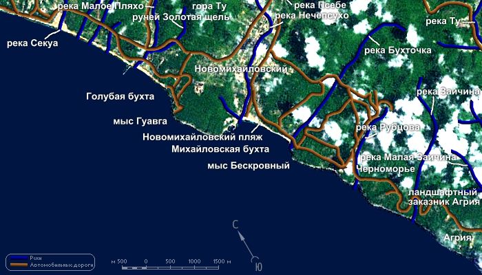Карта краснодарского края с кемпингами