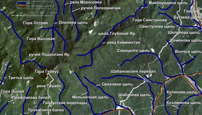 Река волчья на карте