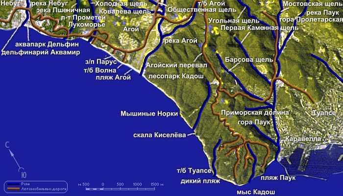 Карта пос ольгинка туапсинский район