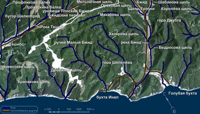 Карта краснодарского края с кемпингами