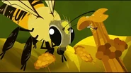 Chris is stuck to the flower's pistil.