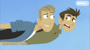 The Kratt brothers are tossed into the water.