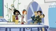 Aviva, Koki, Jimmy, and the fainted Kratts