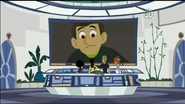 Chris calling the Wild Kratts team from his Creature Pod to tell them that Gourmand kidnapped him and took Plato's eggs