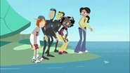 Jimmy has just lost the ignition key of the Tortuga, so the other Wild Kratts are angry at him.