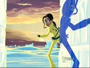 Aviva sneaking into Zach’s ice hotel