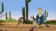 Gila Monster Biting Martin's Boot