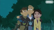 Martin is embracing Chris and Aviva.