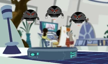 Three Spy-bots with the Miniaturizer