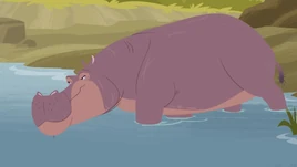 Tusker going in water