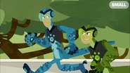 Chris and Martin in Gecko Power are running to the Wild Kratts kids's room.