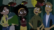 Happy ending: The whole Wild Kratts Team is happy.