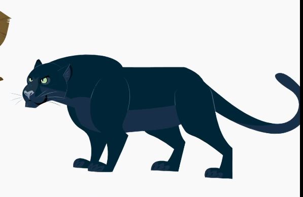 cartoon black jaguar