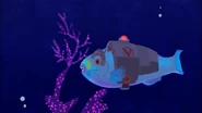 This one of Zach Varmitech's parrotfish will bite off a piece of coral in the next moment.