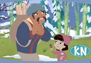 Reporter interviewing the Bamboo Collector