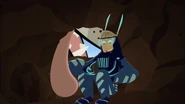 A bat-eared fox is touching Martin with his tongue, so he can activate Bat-Eared Fox Power now.