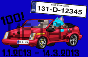 100x 2013 Cars seen on road. I just did it because i wanted. In Ireland, 2013 cars have a new numberplate for 2013 (131-(First Letter of County)-(Random Numbers)) while the previous one was (Last 2 numbers of year)-(First Letter of County)-(Random Numbers). It took a while to spot 100 cars but I live in a small town and there is'nt much 2013 cars passing so for some people who live in Ireland as well and live in a large city this may be ridiculous. Next goal: 200 before July.