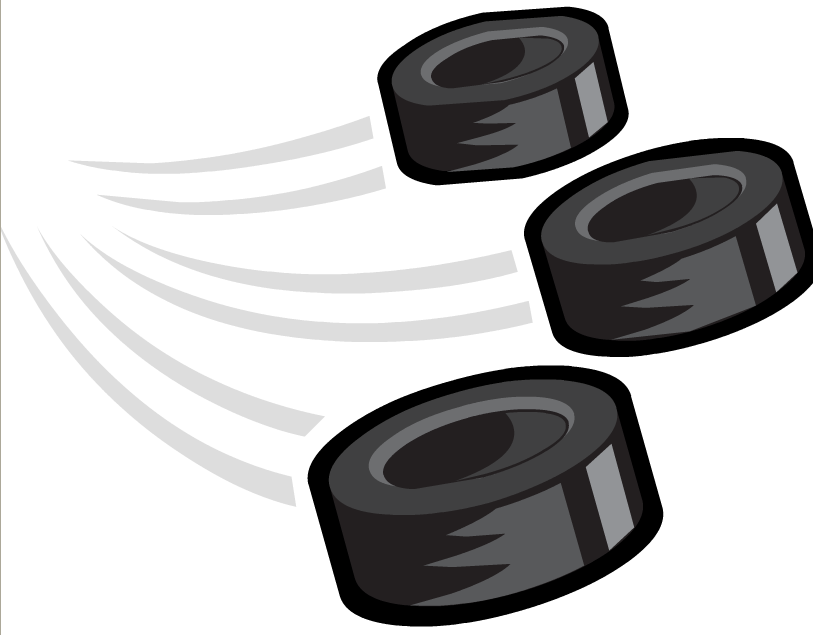 flying hockey puck png