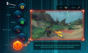 WildStar F2P Class selection screen