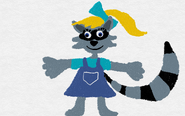 The original design of Reena Raccoon.