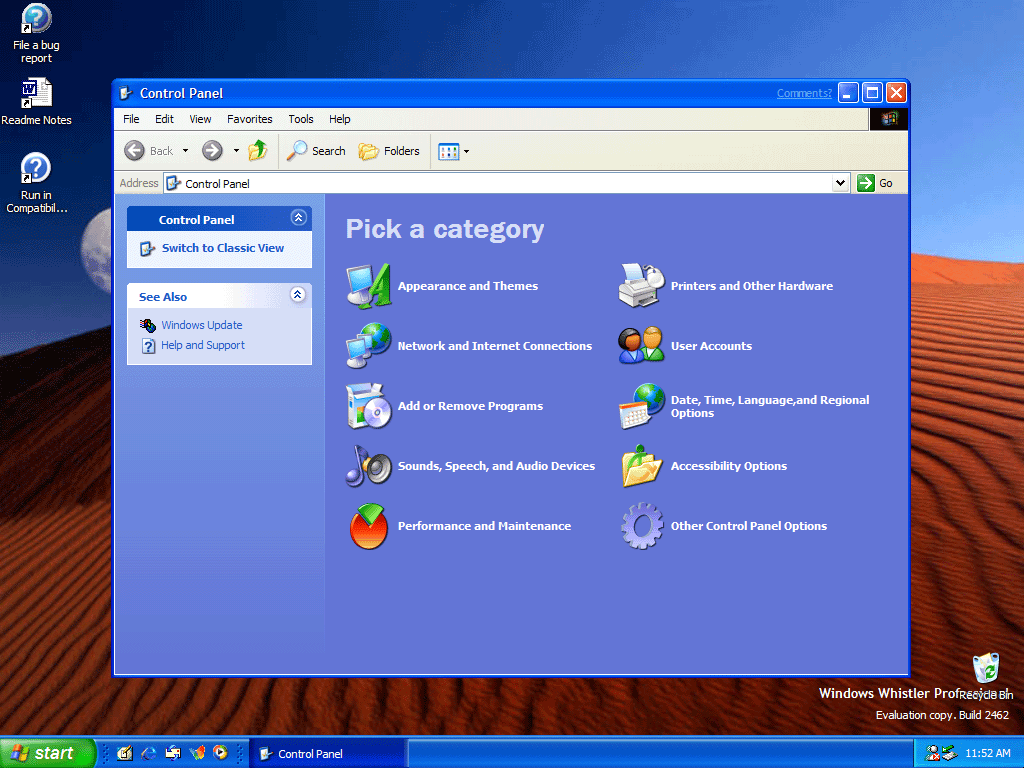 Панель задач windows xp. Панель управления виндовс 2000. Windows Whistler XP. Windows Whistler Beta 2. Windows Whistler 2505.