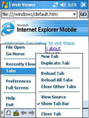 Internet Explorer Mobile 6 webpage