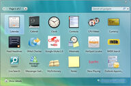 Windows Vista Sidebar window