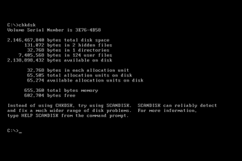MS DOS command prompt