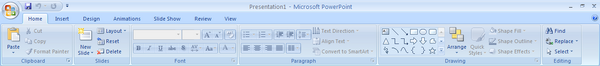 Ribbon in Microsoft Office PowerPoint 2007