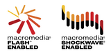 Macromedia Flash & Shockwave Enabled logos 1997