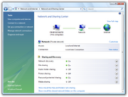 Windows Vista Network and Sharing Center