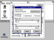 Windows 3.2 running a native English program.