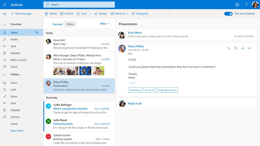 ms outlook version