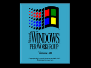 Microsoft Windows for Workgroups 3.11 logo screen (Italian) (1993-2001).