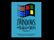 Microsoft Windows for Workgroups 3.11 logo screen (Spanish) (1993-2001).