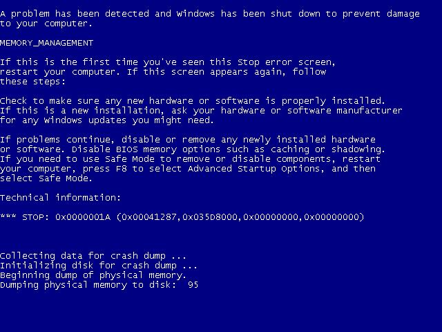 skype blue screen windows 7