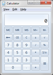 Calculator on Windows 7